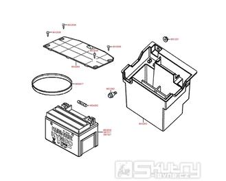 F11 Baterie a uložení baterie - Kymco Grand Dink 50