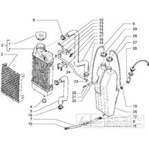 T16 Nádobka chlazení, chladič - Gilera GSM 50ccm Morini do 2005 (VTBC08102...)