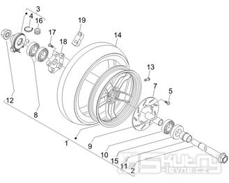 4.11 Přední kolo - Gilera Nexus 250 SP 4T LC 2006-2007 UK (ZAPM35300)