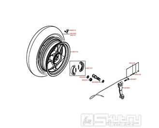 F08 Zadní kolo s brzdou - Kymco DJ 50 S KG10B
