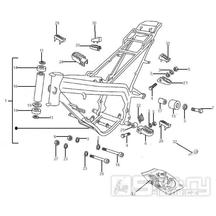 2.01 Rám, stupačky - Gilera SMT 50 od roku 2006, D50B0 (ZAPG12D1)