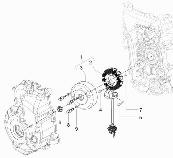 1.21 Magneto dobíjení - Gilera Runner 200 VXR 4T LC 2006 UK (ZAPM46400)