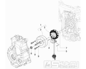 1.21 Magneto dobíjení - Gilera Runner 200 VXR 4T LC 2006 UK (ZAPM46400)