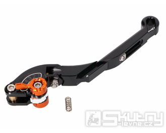 Páčka přední brzdy Puig 2.0 nastavitelná, sklopná - černá oranžová