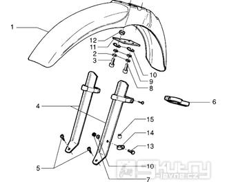 T26 Přední blatník - Gilera RK 50 (VTBC 08000 0001001)