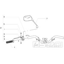 T33 Levá brzdová páčka, zrcátka - Gilera Ice 50ccm do 2005 (ZAPC30000...)