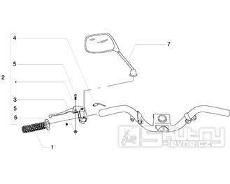 T33 Levá brzdová páčka, zrcátka - Gilera Ice 50ccm do 2005 (ZAPC30000...)
