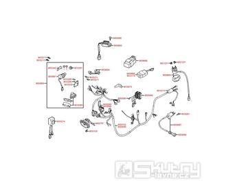 F19 Elektroinstalace a zámky - Kymco Yager/Spacer 125 [12 kola] SH25BB