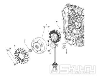 1.21 Magneto dobíjení - Gilera Stalker 50 2T 2007-2008 (ZAPC40100)