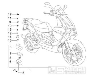 6.08 Elektroinstalace, pojistky - Gilera Runner 50 PureJet Race CH 2006 (ZAPC46200)