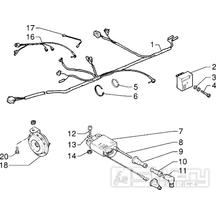 T36 Elektroinstalace, klakson, regulátor napětí, zapalovací cívka - Gilera Surfer (VTBC 08000 ...)