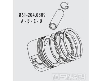 Pístní sada Polini (B) - Honda SH 150 - Ø 61 mm