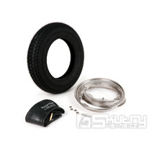 Sada kola BGM Classic 3.50-10 TT 59P reinforced s nerezovým ráfkem 2.15-10 pro Lambretta