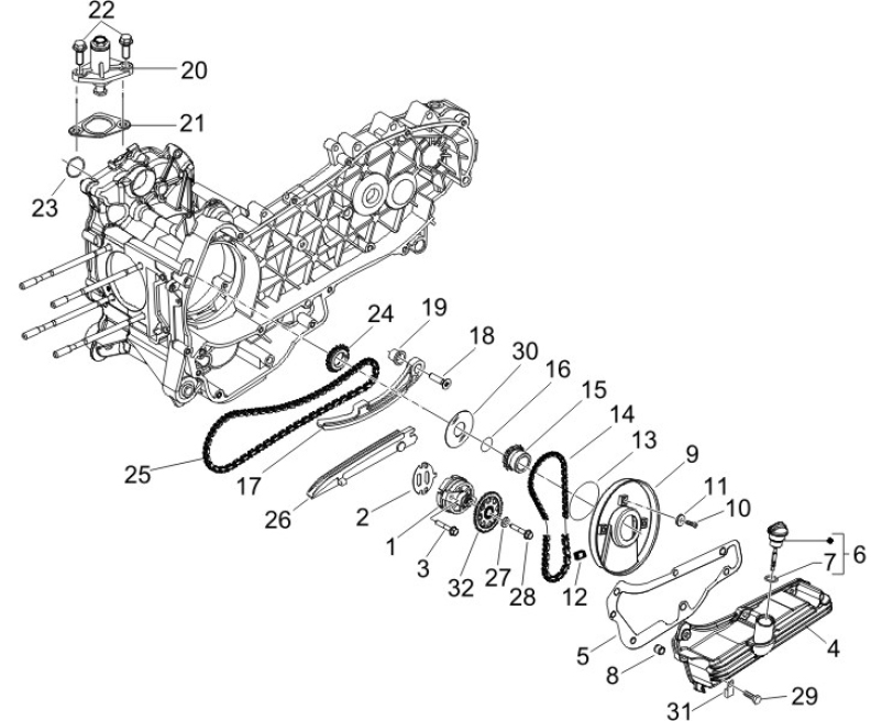 1.18 Olejové čerpadlo - Gilera Runner 125 VX 4T 2005-2006 UK (ZAPM46100)