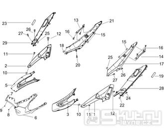 2.32 Boční kapotáž, spojler - Gilera Runner 50 PureJet 2005-2006 UK (ZAPC46200)