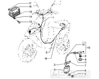 T38 Zapalovací cívka, regulátor napětí - Gilera Stalker 50 do roku 2005 (ZAPC13000...)