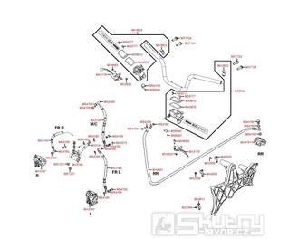 F04 Brzdové páčky / brzdový válec / hadice - Kymco Xciting 250i AFI