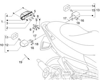 6.05 Baterie, houkačka, relé - Gilera Runner 200 VXR 4T LC 2005-2006 (ZAPM46200)