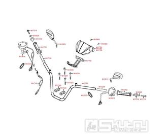 F03 Řidítka / zrcátka a ovládání - Kymco Maxxer 450i