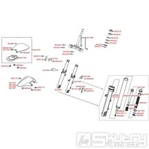 F06 Vidlice / přední blatník - Kymco Super 8 125