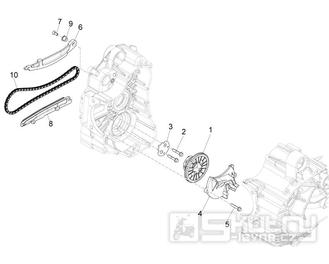 1.18 Olejové čerpadlo - Gilera Fuoco 500ccm 4T-4V ie E3 LT od 2013 (ZAPM83100...)