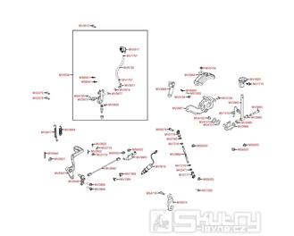 F15 Hlavní brzdový válec zadní / řadící páka a nožní páka - Kymco MXU 500 IRS LOF