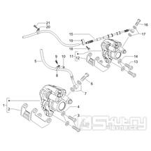 5.01 Brzdový třmen, destičky - Gilera Runner 200 ST 4T LC 2008-2011 (ZAPM46401)