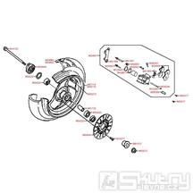 F07 Přední kolo s brzdou - Kymco KB 50 , Fever 2 50, Meteorit KB 50