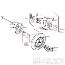 F07 Přední kolo s brzdou - Kymco Super 9 AC 50 Sports