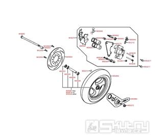 F07 Přední kolo s brzdou - Kymco Super 9 AC 50 Sports