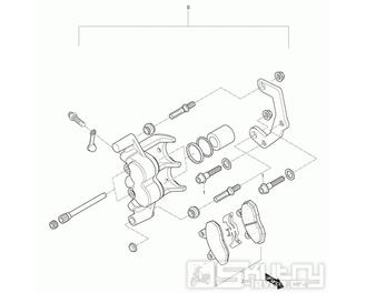 52 Zadní brzdový třmen - Hyosung GV 650 Fi