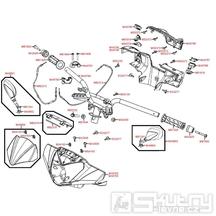 F03 Řidítka / zrcátka / ovládání a kapotáž řidítek - Kymco People GT 125i