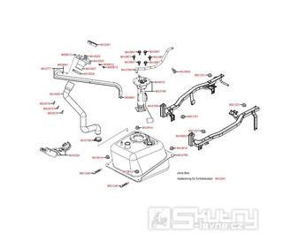 F10 Benzinová nádrž - Kymco Xciting 500i [AFI]