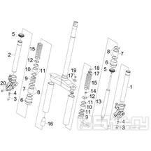 4.06 Přední kyvná vidlice (MVP) - Gilera Runner 50 PureJet 2005-2006 UK (ZAPC46200)