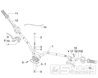 3.06 Řidítka, gripy - Gilera Stalker 50 Naked 2008 (ZAPC40102)