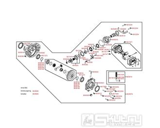 E09 Přední kardan - Kymco UXV 500