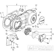 1.15 Kryt variátoru, přívod vzduchu pro variátor - Gilera Nexus 250 4T LC 2007 (ZAPM35300)