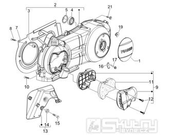 1.15 Kryt variátoru, přívod vzduchu pro variátor - Gilera Nexus 250 4T LC 2007 (ZAPM35300)