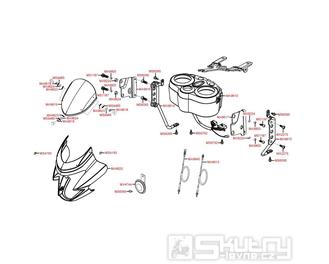 F03 Přední kapotáž / Tachometr - Kymco PULSAR 125 II [KE25RF]