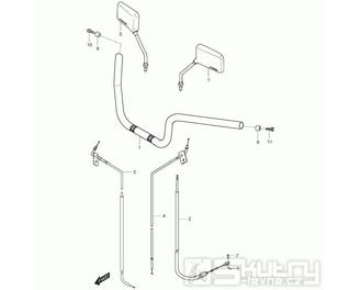 38 Řídítka / Zrcátka / Lanka - Hyosung GT 125 N E3 (Naked)