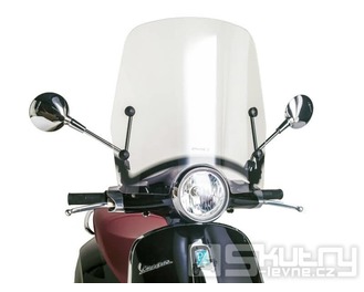 Plexi Puig T.S. v čirém provedení pro Vespa Primavera 50 až 150ccm od r.v. 2014