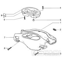 T37 Tachometr, kryt tachometru - Gilera Runner VX 125 4T (ZAPM24100, ZAPM24000)