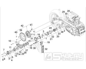 1.26 Převod z motoru na zadní kolo - Gilera GP 800 2009-2011 (ZAPM5510...)