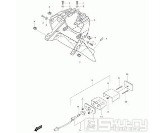 45 Zadní blatník / Osvětlení SPZ - Hyosung GT 250i R