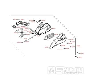 F13 Vzduchový filtr / Airbox - Kymco Super 8 125 [Big Tyre] KL25SF