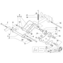 4.01 Uložení motoru - Gilera Nexus 250 4T LC 2006 (ZAPM35300)