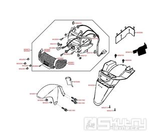 F19 Zadní světlo / blatník - Kymco Yager 50 (Spacer 50)