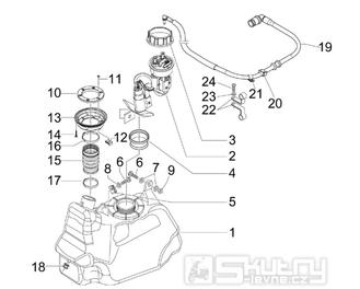 2.47 Palivová nádrž - Gilera Nexus 125ie 4T LC 2008 (ZAPM35700)