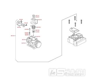 E08 Škrtící klapka - Kymco Downtown 125i
