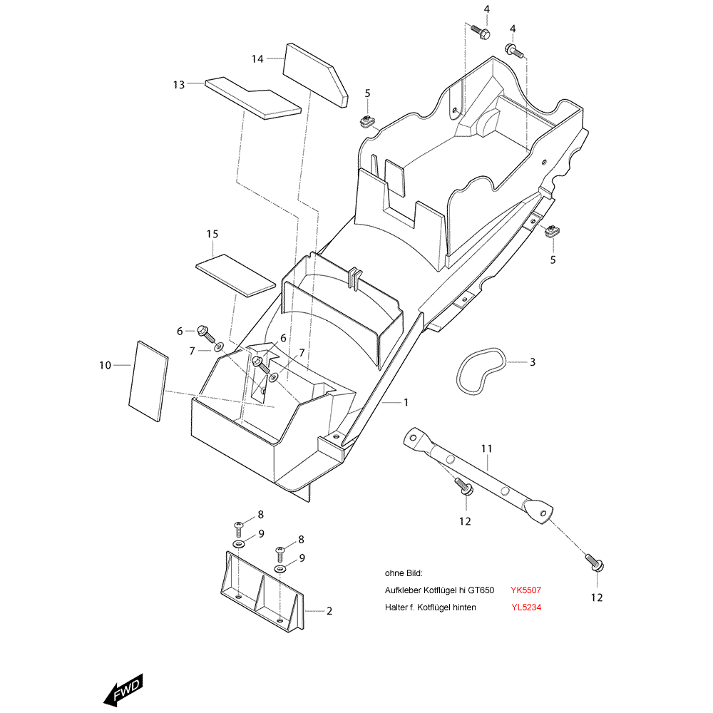 FIG32 Zadní blatník - Hyosung GT 250i NE (Naked)